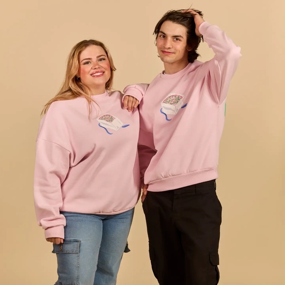 Unisex Pink Graphic Sweatshirt - Picture 1 of 3